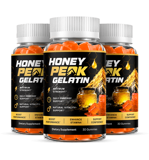 Three jars of Honey Peak Gelatin